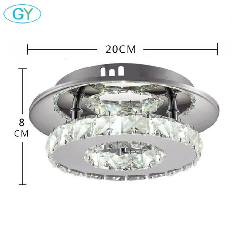 Plafonnier cristal LED et base chromée Hallway