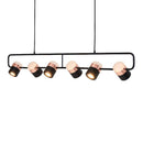 Lustre suspendue LED avec spots rose gold
