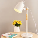 Lampe de chevet LED en bois et métal Jolanne