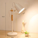 Lampe de chevet LED en bois et métal Jolanne