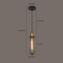 Suspension industriel LED en métal avec cage style rétro
