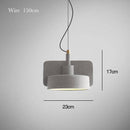 Suspension ciment formes design à LED