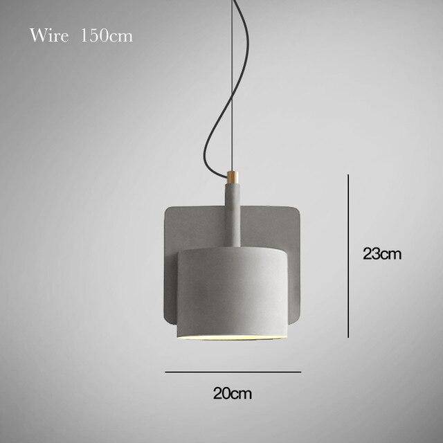 Suspension ciment formes design à LED - vue 12 sur 12
