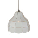 Suspension design à LED avec abat-jour en céramique colorée