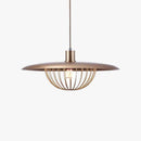 Suspension design LED en métal avec chapeau au style vintage