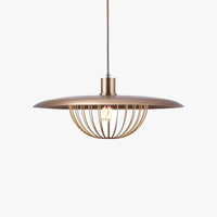 Suspension design LED en métal avec chapeau au style vintage