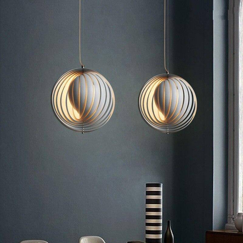 Suspension design LED avec abat-jour sphérique style Loft - vue 5 sur 8