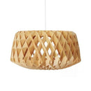 Suspension moderne LED en forme de cage en bois style scandinave