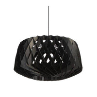 Suspension moderne LED en forme de cage en bois style scandinave