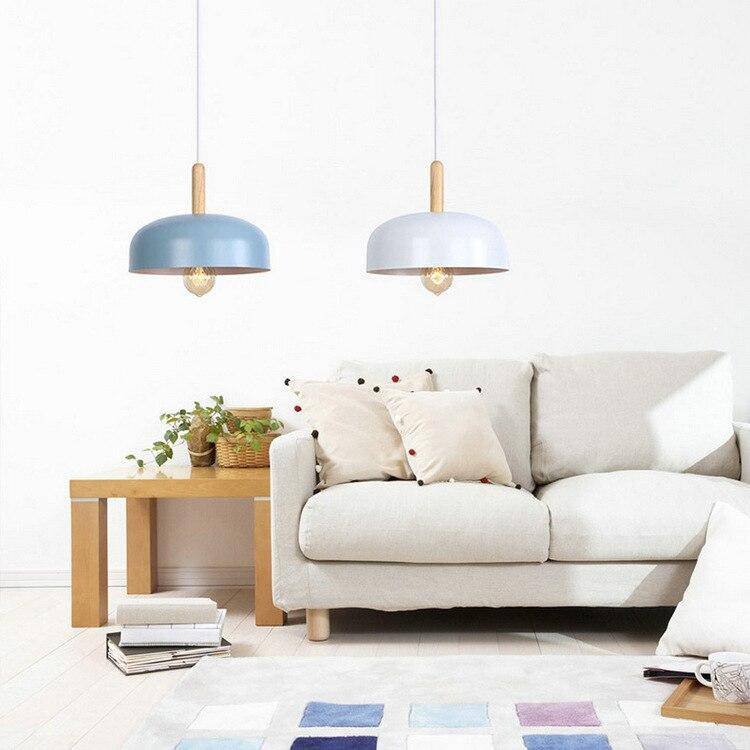Suspension design à LED avec abat-jour en métal coloré Loft - vue 3 sur 8