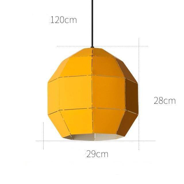 Suspension design à LED en métal coloré style scandinave - vue 10 sur 13