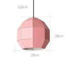 Suspension design à LED en métal coloré style scandinave