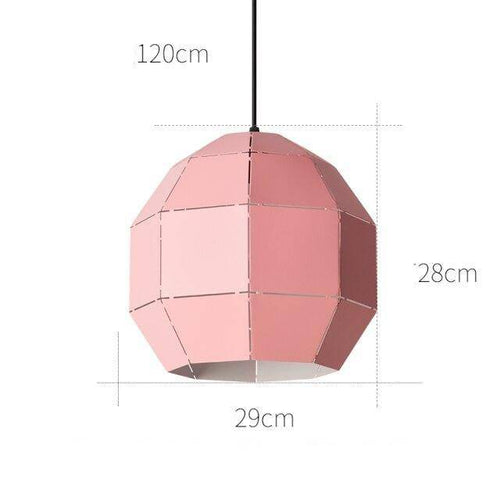 Suspension design à LED en métal coloré style scandinave