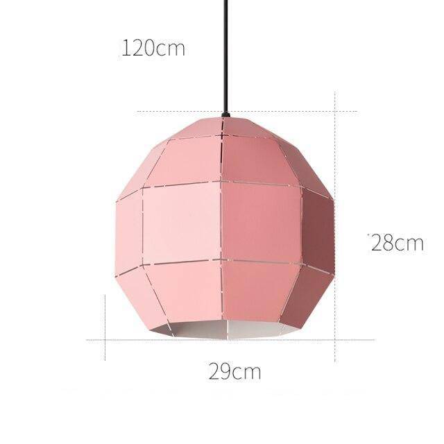 Suspension design à LED en métal coloré style scandinave - vue 13 sur 13