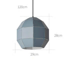 Suspension design à LED en métal coloré style scandinave