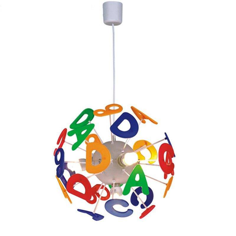 Suspension LED enfant avec lettres de l'alphabet colorées - vue 5 sur 5