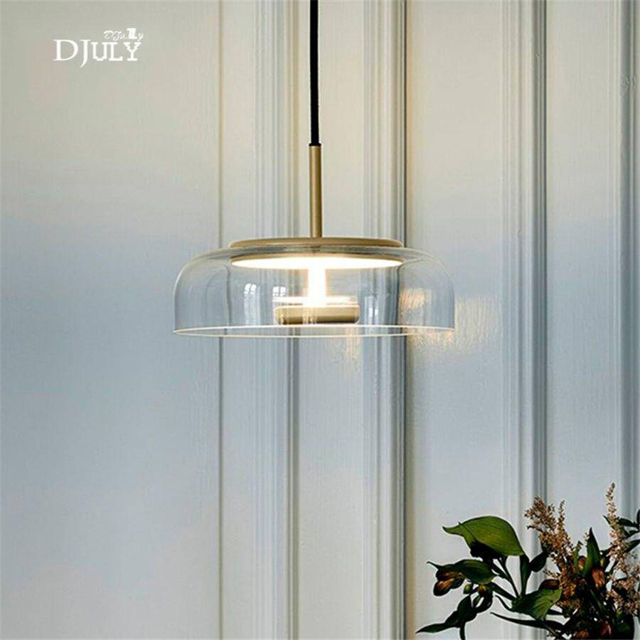 Suspension design à LED avec abat-jour en verre et finitions Luxury - vue 2 sur 8