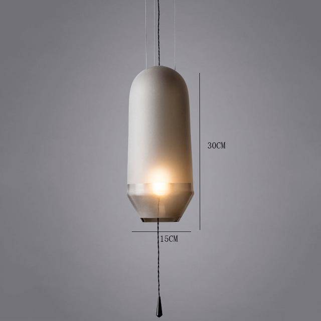 Suspension LED design formes en verre coloré Loft - vue 9 sur 15