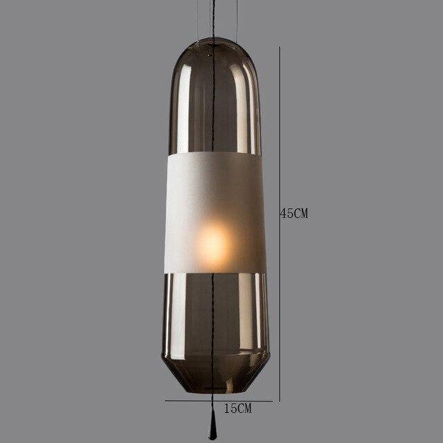 Suspension LED design formes en verre coloré Loft - vue 10 sur 15
