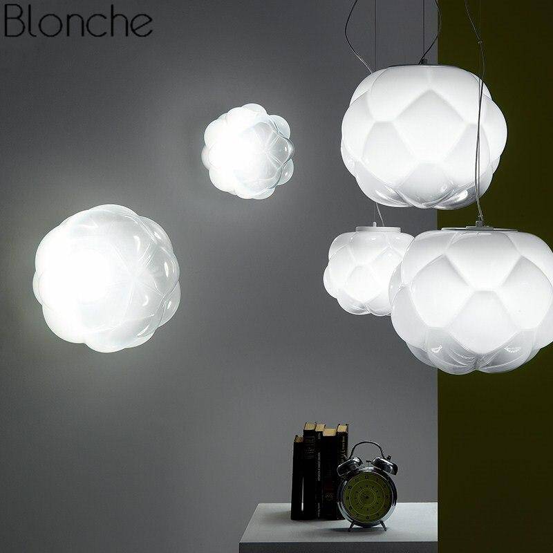 Suspension moderne à LED en verre style Cloud - vue 3 sur 5