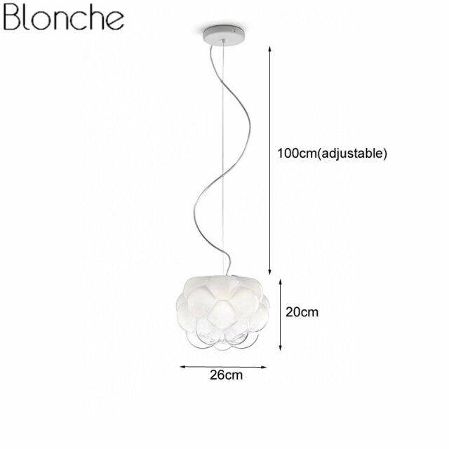 Suspension moderne à LED en verre style Cloud - vue 4 sur 5