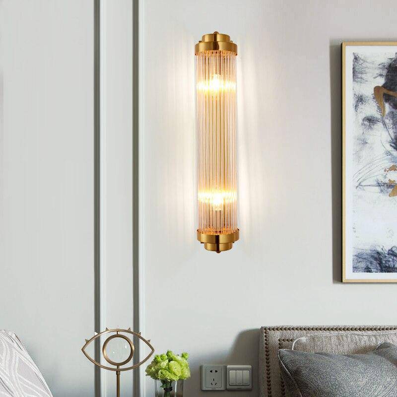 Applique murale LED doré avec lampe en verre - vue 5 sur 5