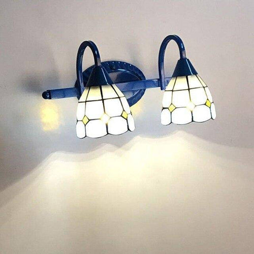 Applique murale rustique LED bleu style Méditerranéen