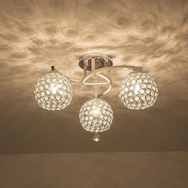 Plafonnier chromé en cristal Decor