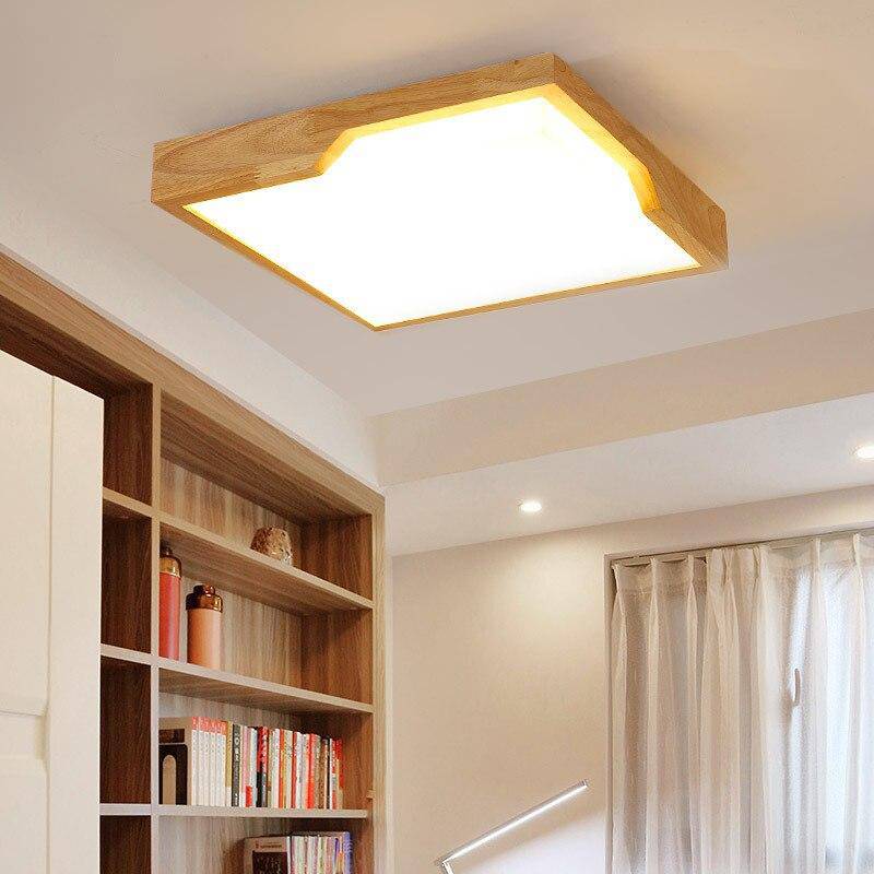 Plafonnier rectangle en bois à LED Tatami - vue 6 sur 5