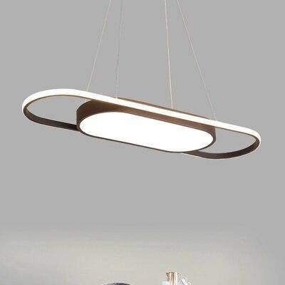 Lustre design à LED long 90cm et bords arrondis Dining - vue 5 sur 6