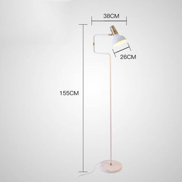 Lampadaire base marbre et lampe ajustable Sgrow - vue 3 sur 7