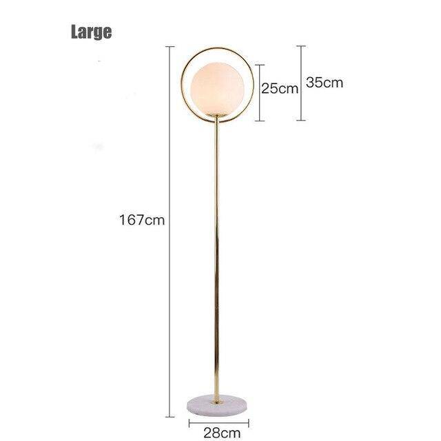 Lampadaire LED doré avec boule en verre Ball - vue 5 sur 7