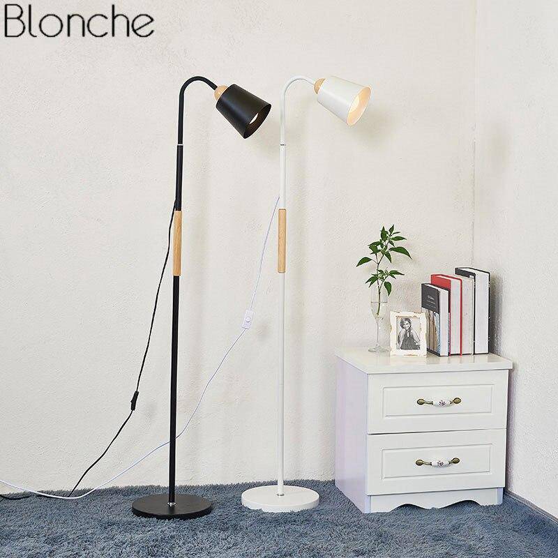 Lampadaire moderne LED en métal et bois Decor - vue 3 sur 6