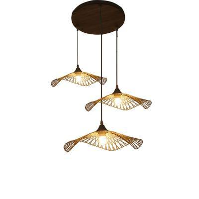 Lustre design en bambou style japonais Saucer - vue 6 sur 7
