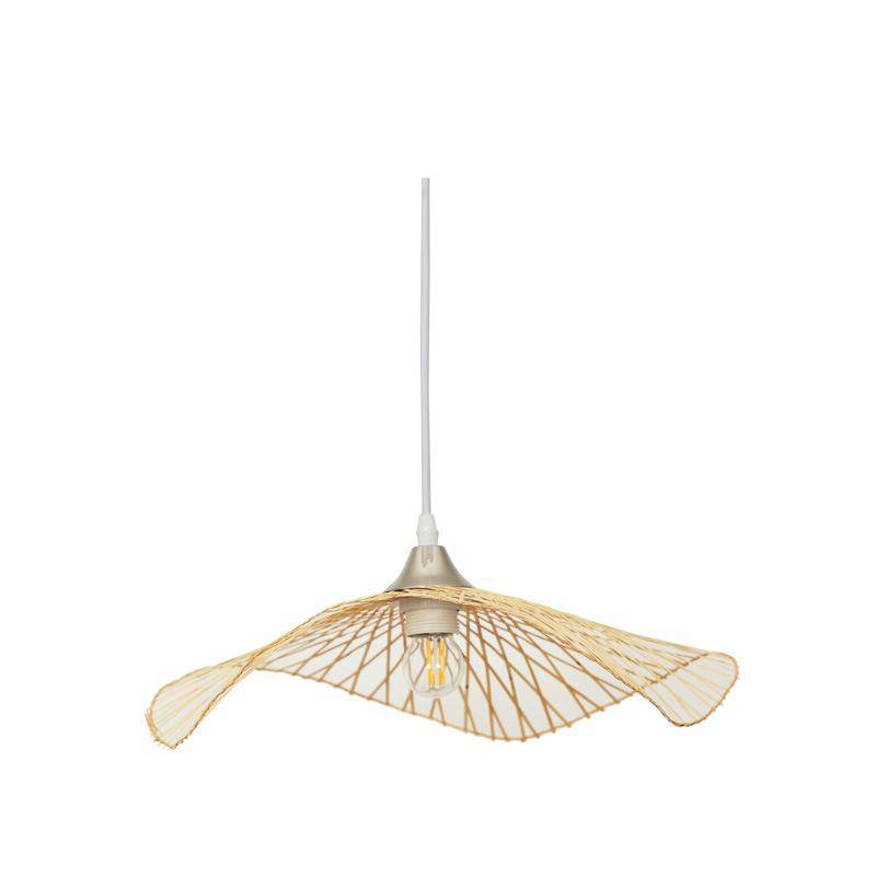 Lustre design en bambou style japonais Saucer - vue 5 sur 7