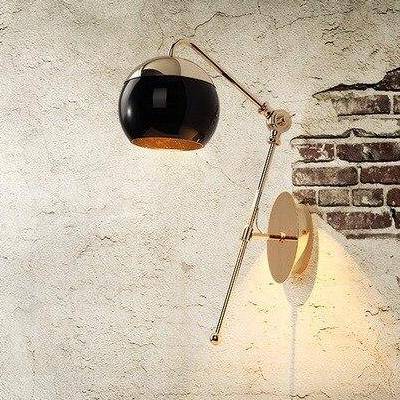 Applique murale design doré à LED ajustable - vue 8 sur 8