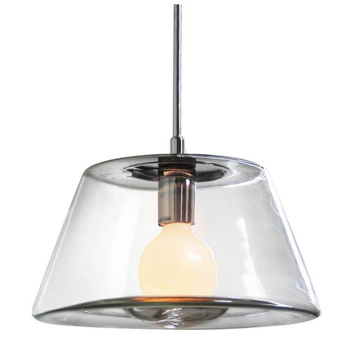 Suspension design en verre à LED triangle