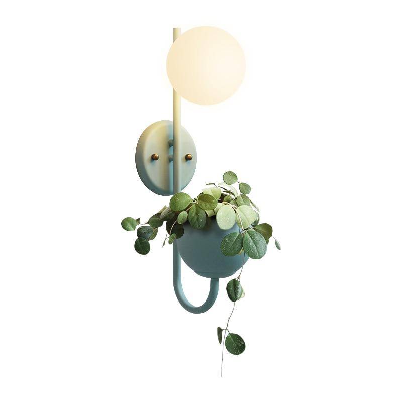 Applique murale LED design avec pot et boule en verre - vue 6 sur 5