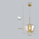 Suspension en verre fumé marron de plusieurs formes Cognac