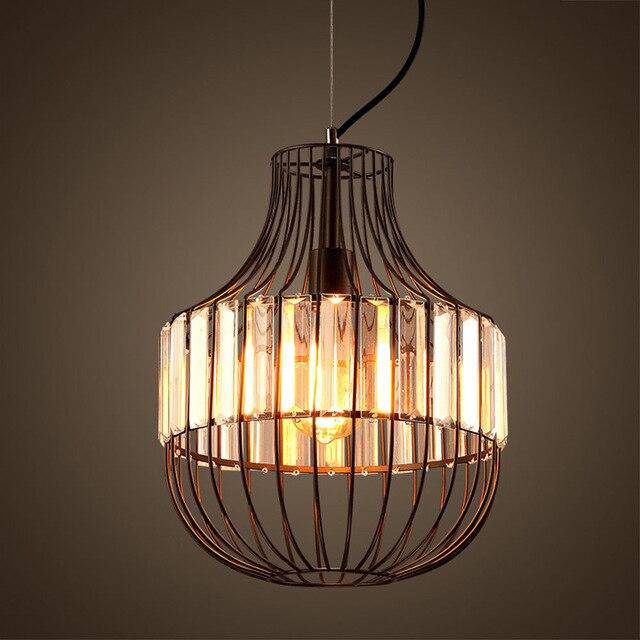 Suspension design en cristal à LED rétro Vintage - vue 5 sur 7