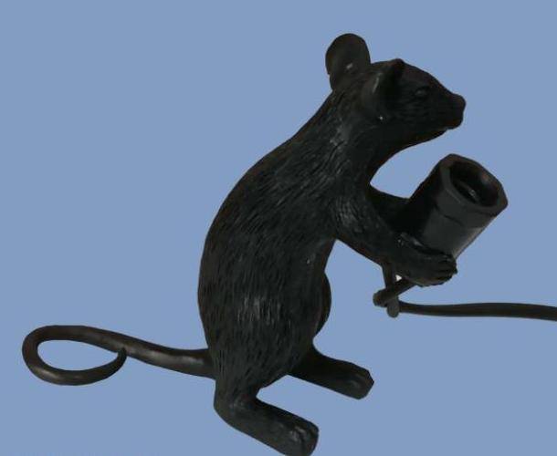Lampe à poser en forme de souris tenant une lampe - vue 5 sur 11