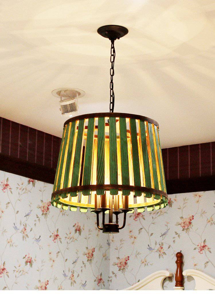 Suspension tonneau en bois antique Bucket - vue 3 sur 7