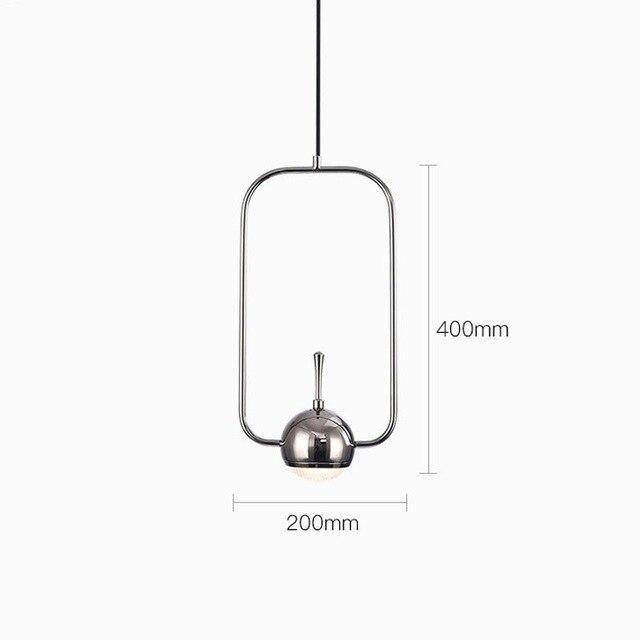 Suspension design à LED formes chromés Industrial - vue 11 sur 13