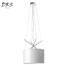 Suspension design abat-jour cylindrique et bâtons chromés Ray