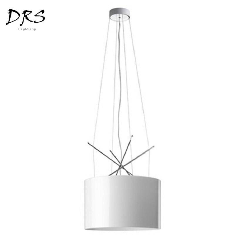 Suspension design abat-jour cylindrique et bâtons chromés Ray - vue 6 sur 5