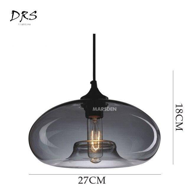 Suspension arrondies en verre de plusieurs formes scandinaves - vue 10 sur 13