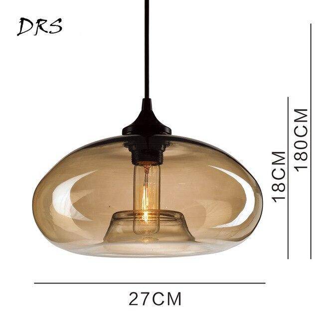 Suspension arrondies en verre de plusieurs formes scandinaves - vue 9 sur 13