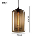 Suspension arrondies en verre de plusieurs formes scandinaves
