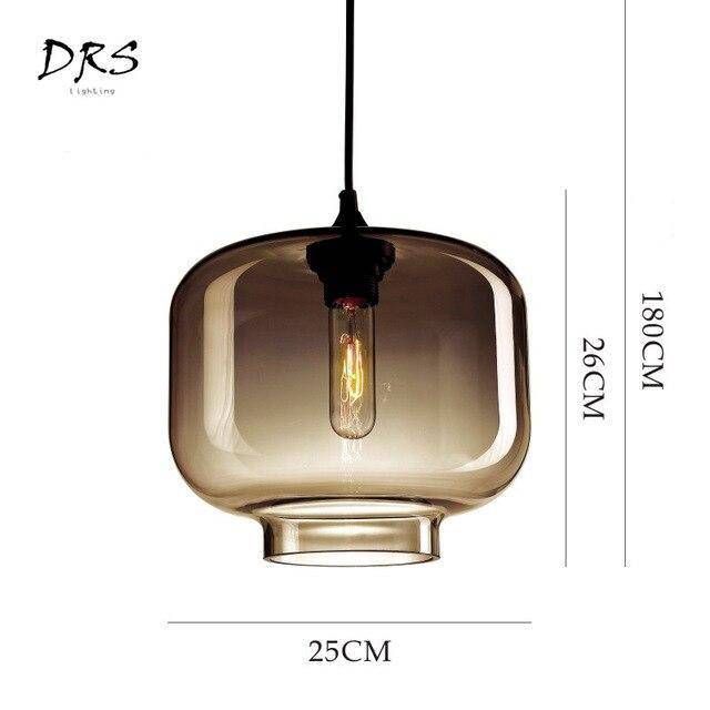 Suspension arrondies en verre de plusieurs formes scandinaves - vue 13 sur 13