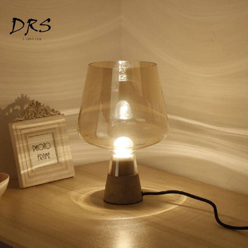 Lampe de chevet vintage en verre Loft - vue 10 sur 10
